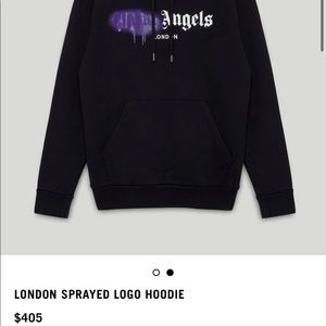 London Sprayed Logo Black Purple Hoodie
